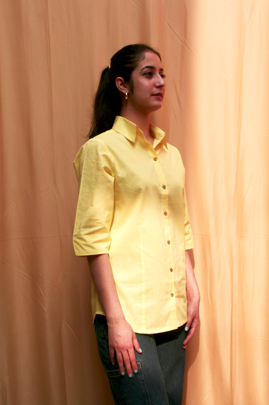 Lemon Yellow Cotton Shirt