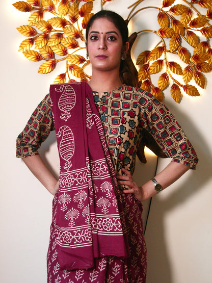 Block Printed Cotton Saree