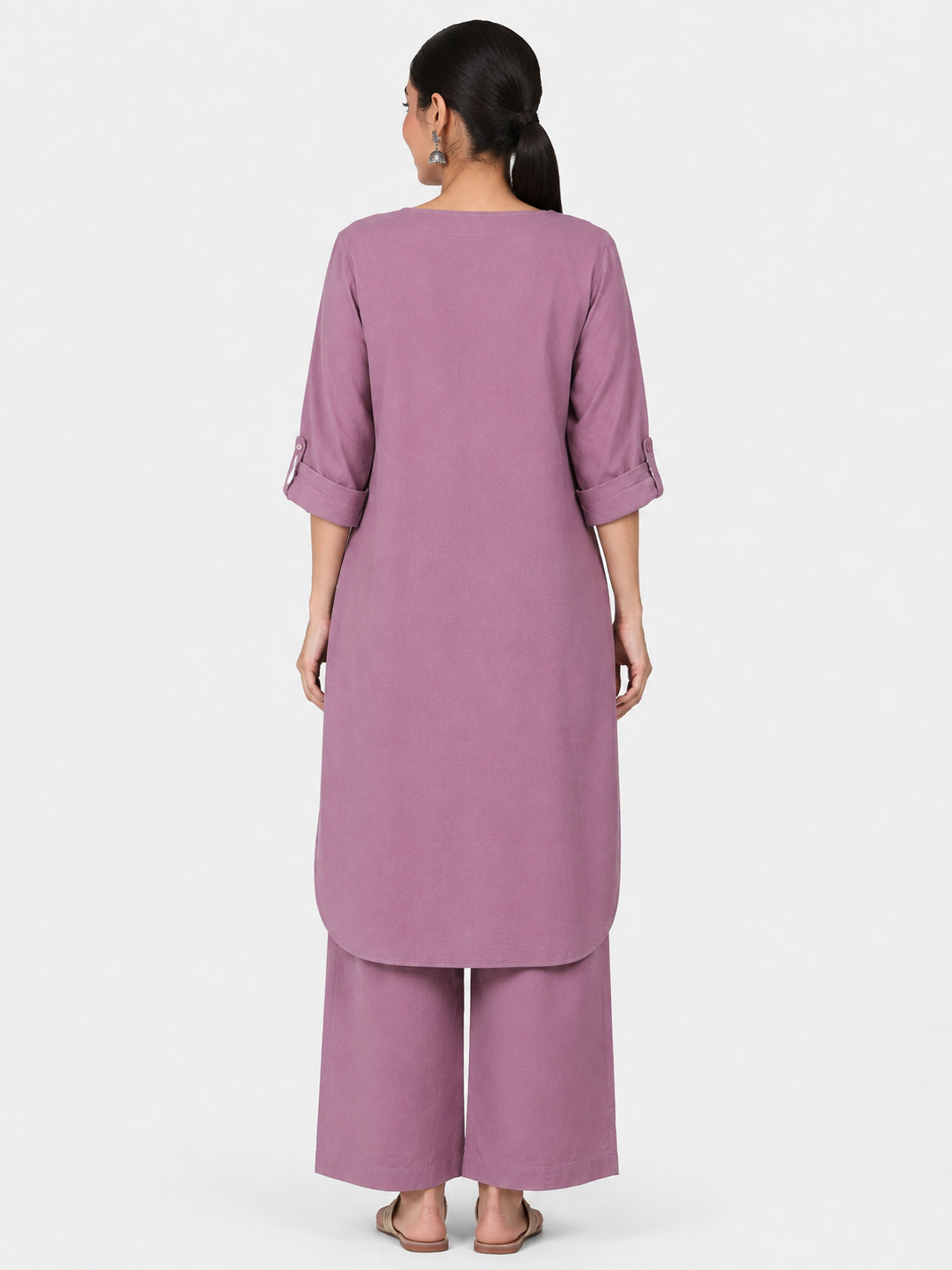 Mauve Mul Cotton Gauze Co-ord Set