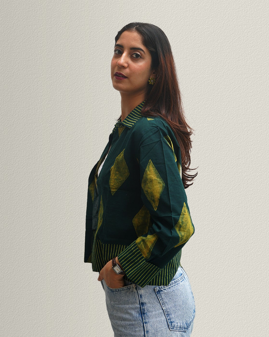 Handcrafted Cotton Akola Block Printed Jacket