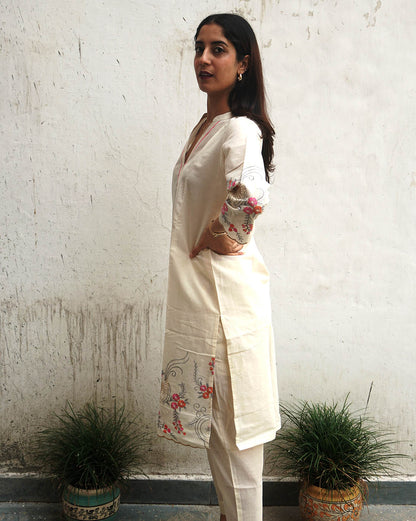Pink Floral Cotton Cambric Co-ord Set