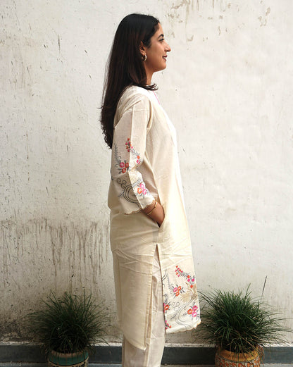 Pink Floral Cotton Cambric Co-ord Set