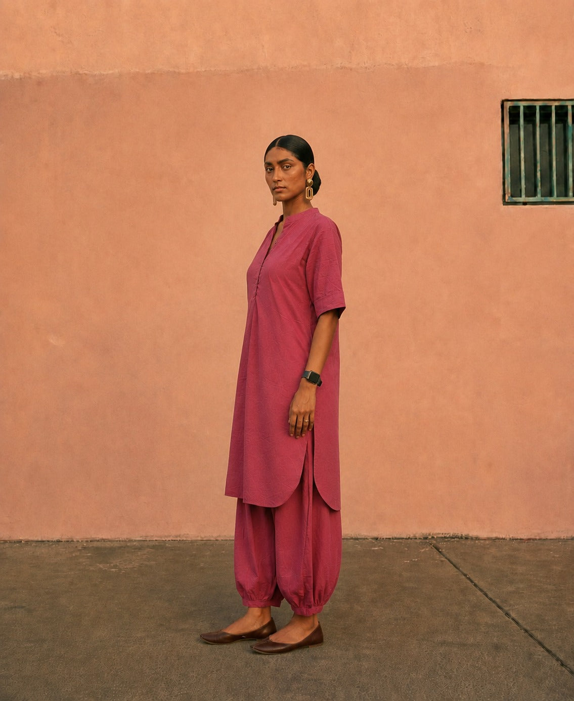 Pink Mul Cotton Gauze Co-ord