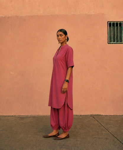 Pink Mul Cotton Gauze Co-ord