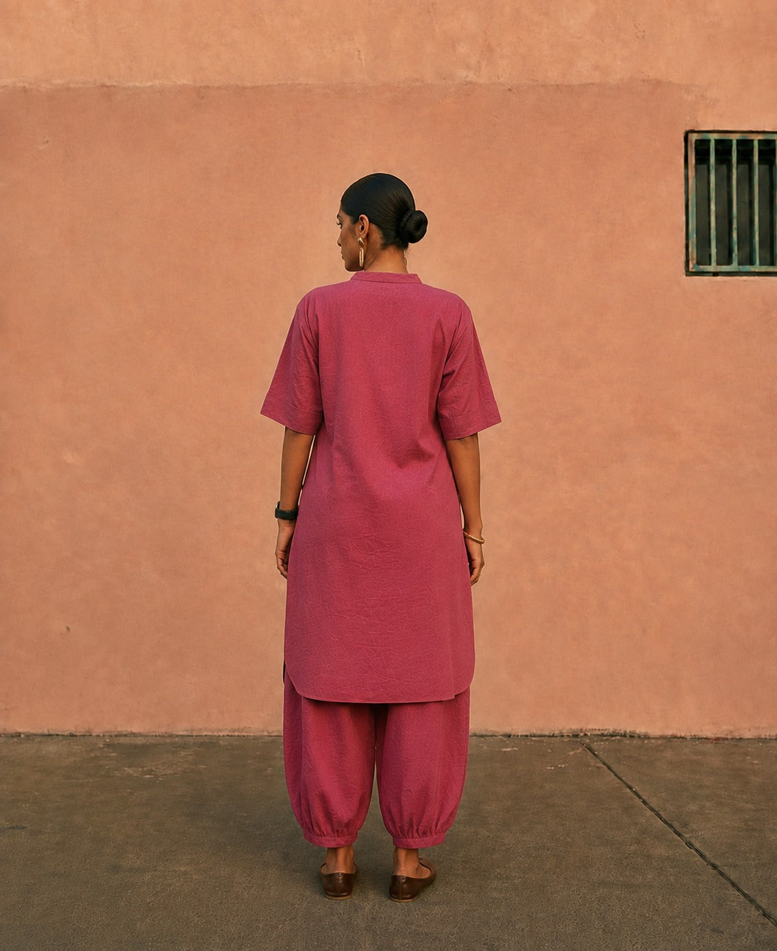 Pink Mul Cotton Gauze Co-ord
