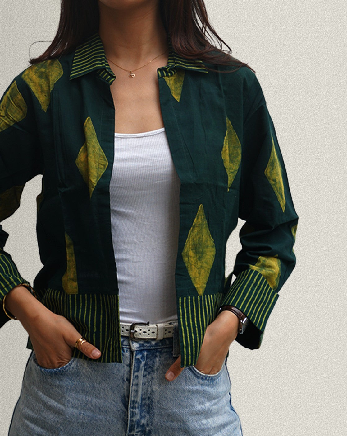 Handcrafted Cotton Akola Block Printed Jacket