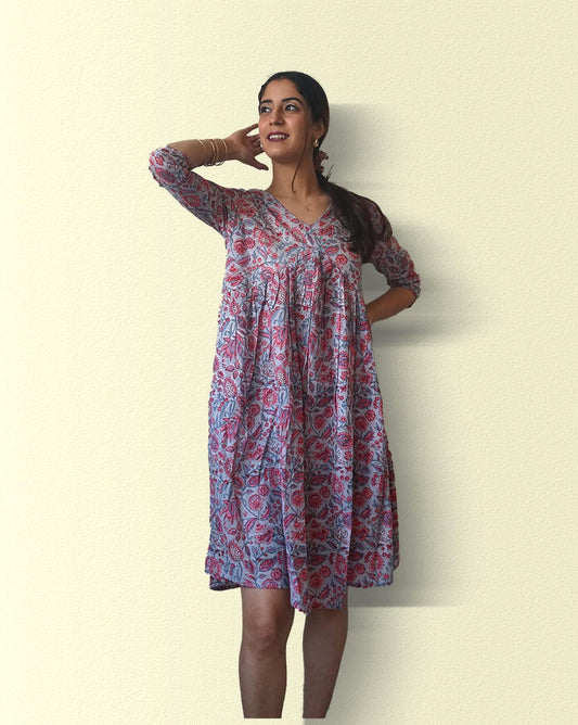 Alia Cut Floral Dress